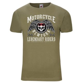 T-shirt Motorcycle New York(olivgrön)